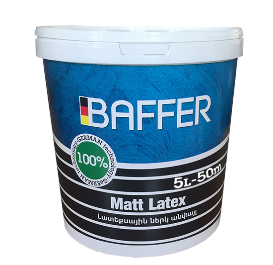 SHEN BАFFER L Լատեքսային ներկ անփայլ 5Լ