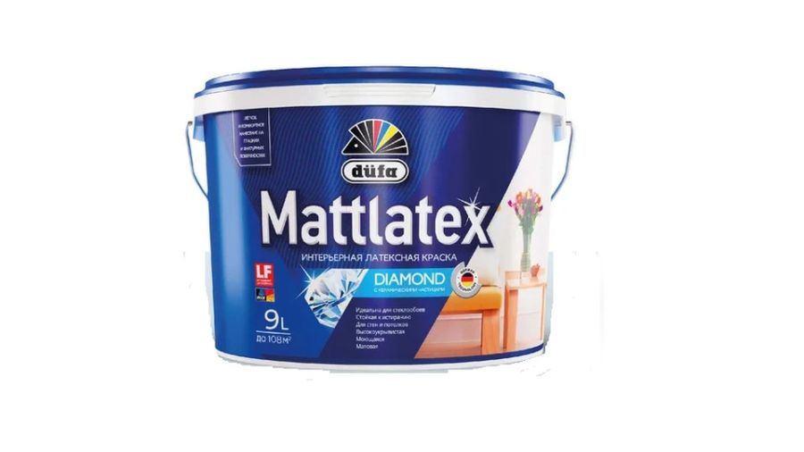 Dufa Ներկ Mattlatex խոնավ տարածքների լատեքսային  RD100 սպիտակ 9Լ