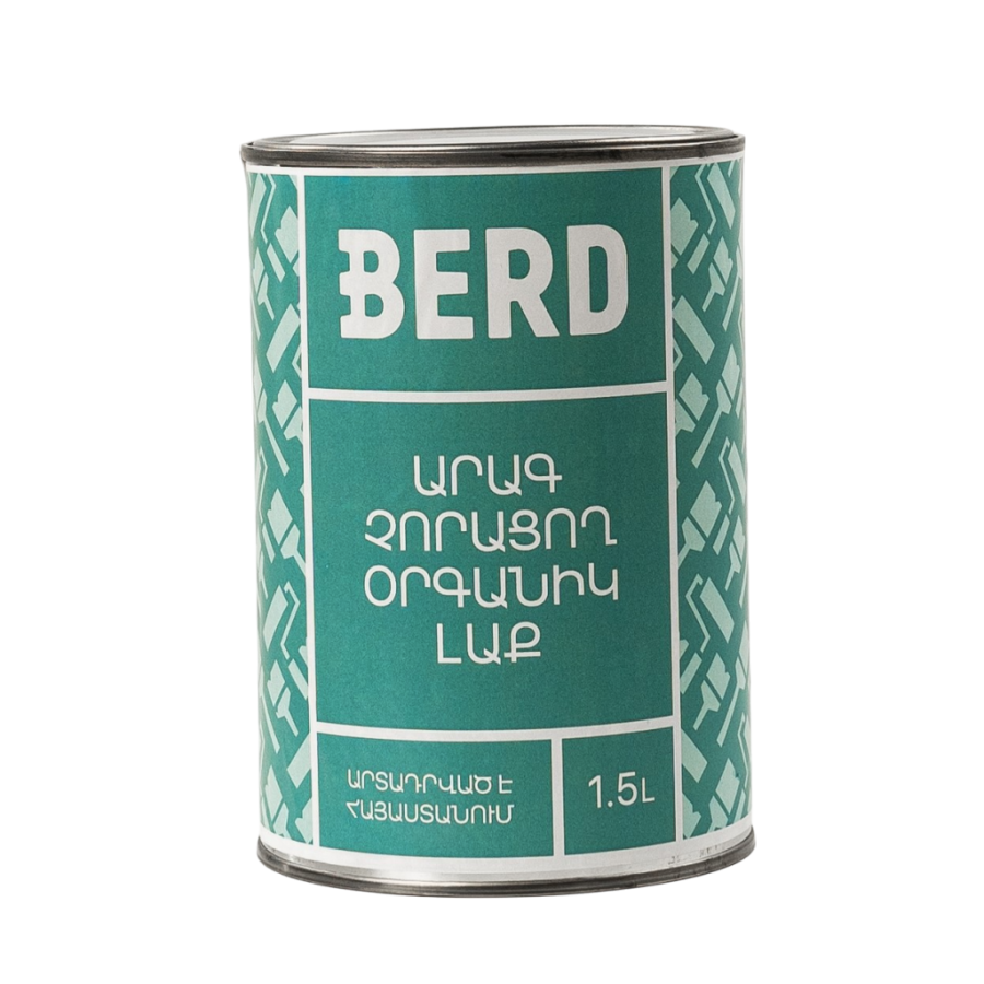 BERD БЫСТРОСОХНУЩИЙ ОРГАНИЧЕСКИЙ ЛАК 1,5Л