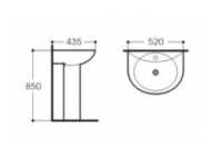 Раковина с пьедесталом OTZ215