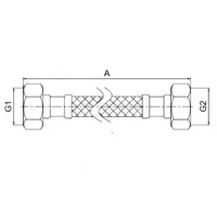Ջրի Ճկախողովակ ASG 1/2" BB FF 200սմ