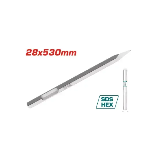 Зубило Заостренное 28X530мм SDS-HEX TAC1531282