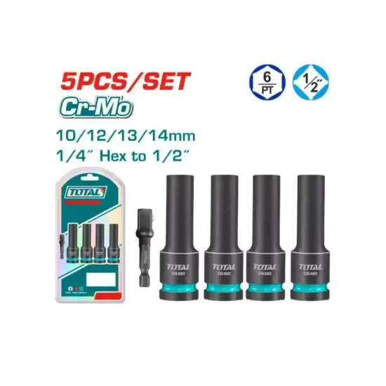 Набор глубоких ударных торцевых головок 1/2" DR (5 шт.) THKISD12052L