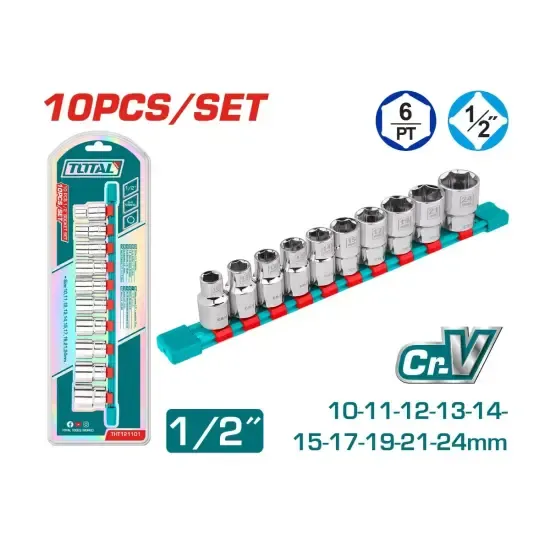 Набор торцевых головок 1/2 головки 10-24мм THT121101