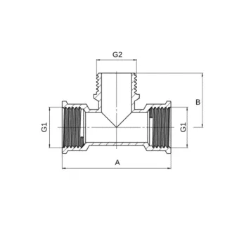 ТРОЙНИК В\H\B НИКЕЛИРОВАННЫЙ ASG 1/2" FMF