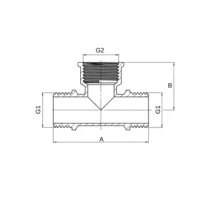 ТРОЙНИК H\B\H НИКЕЛИРОВАННЫЙ ASG 1/2" MFM