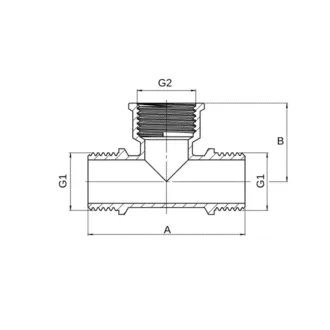 ТРОЙНИК H\B\H НИКЕЛИРОВАННЫЙ ASG 1/2" MFM